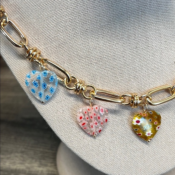 Camila Coelho | Glass Heart Charms Necklace - Picture 6 of 9